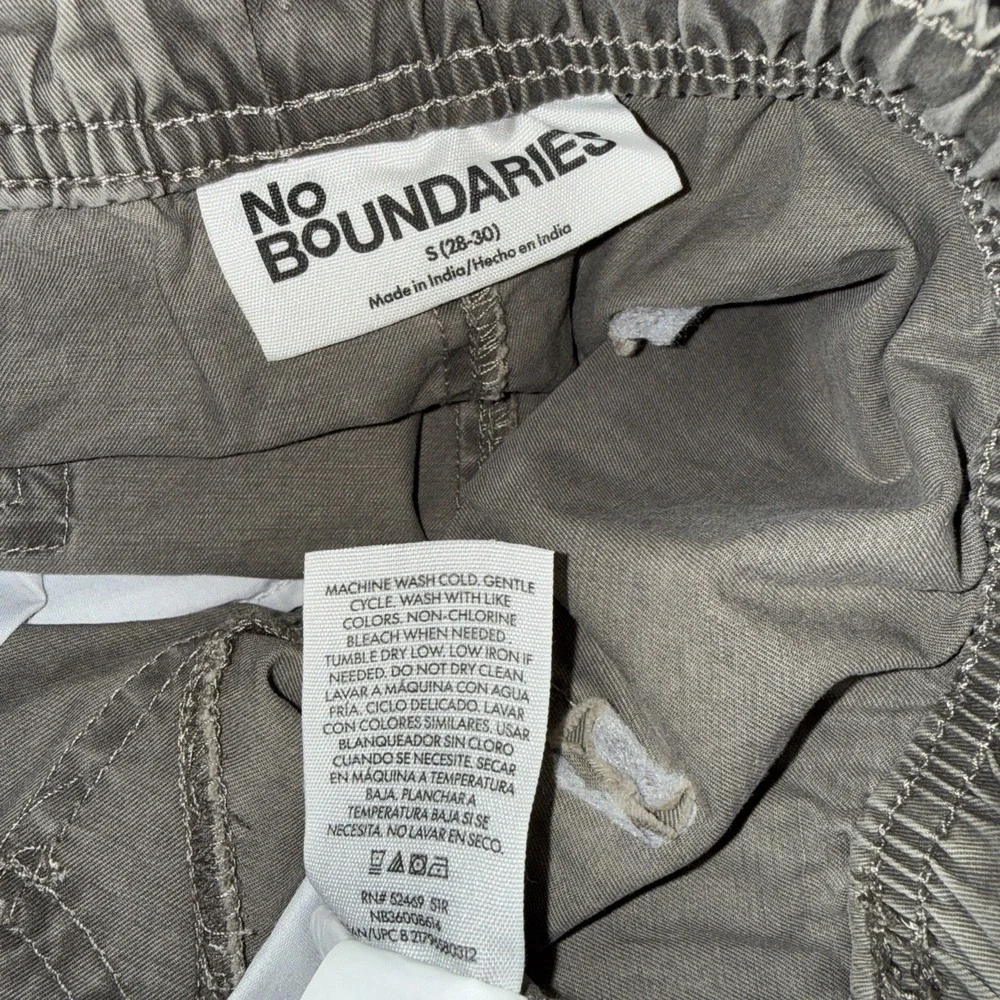 No Boundaries Men's Small 28-30 Straight Fit Cargo Pants Light Taupe Outdoor